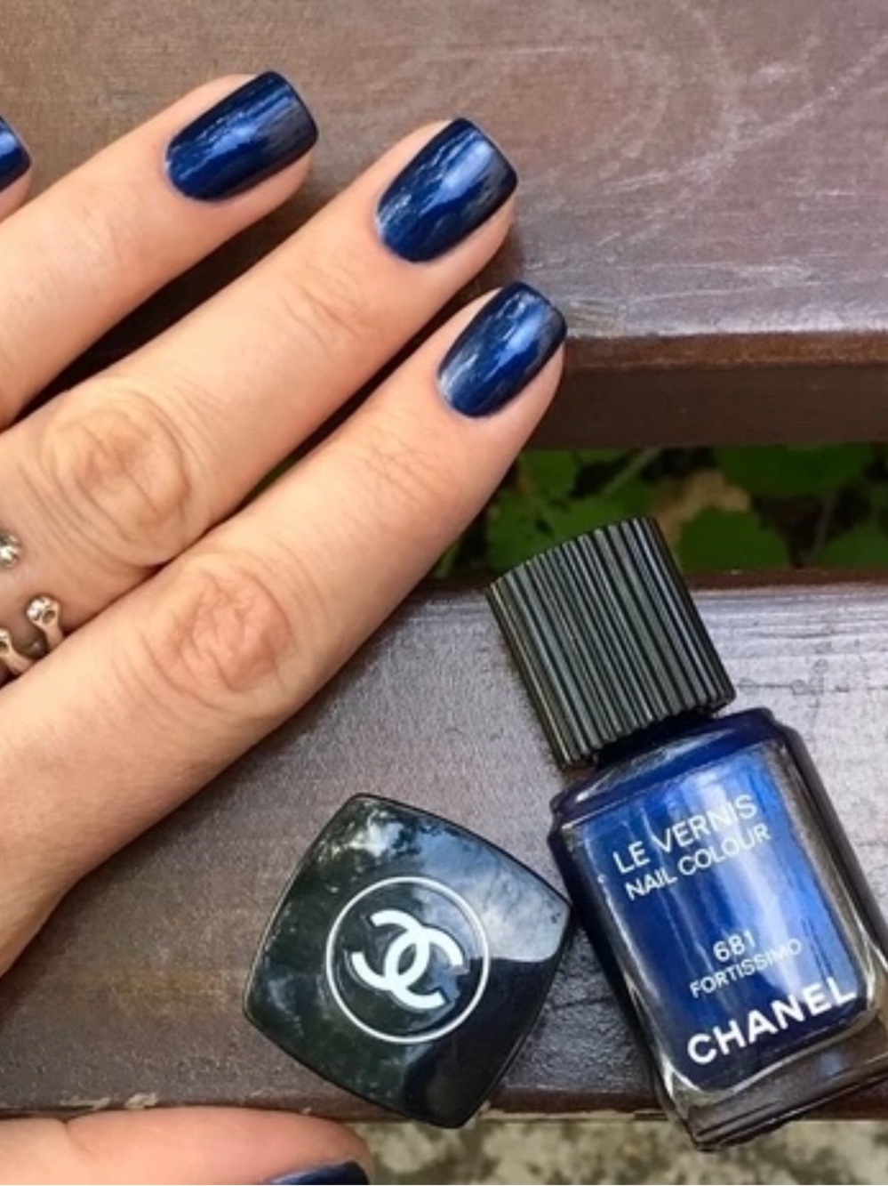 Chanel Collectible Fortissimo Limited Edition Metallic Blue Nail Pearl Rare!